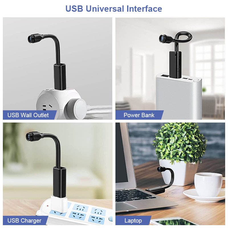 360° Flexible Mini USB Nanny Cam — Wireless Motion Detection Security Camera with Built-in Hotspot